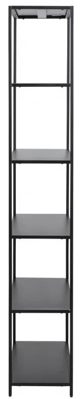 Regál Newcastle 185 cm čierny