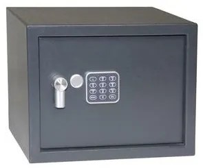 Nábytkový trezor s elektronickým zámkom, číselnou klávesnicou a páčkou na otvorenie, 300 x 380 x 300 mm