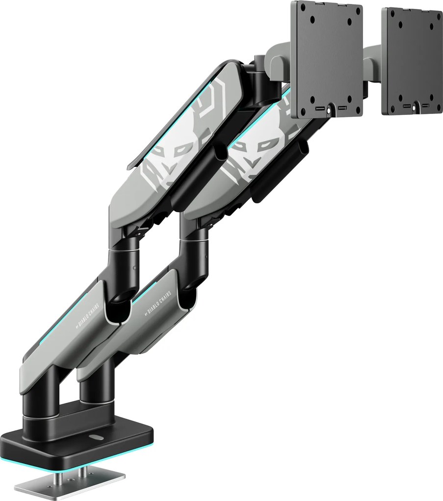 Držiak na dva monitory 35" RGB, sivo-čierny: Diablo X-Arm Dual