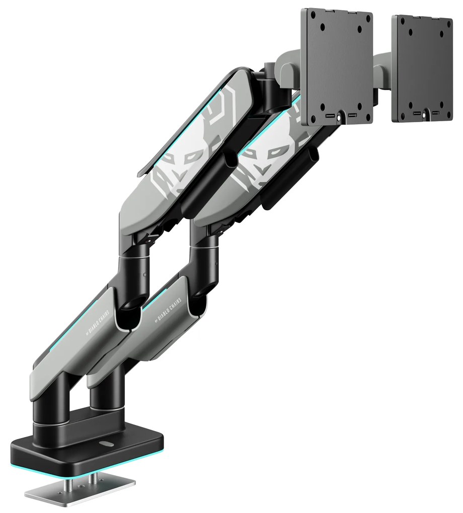 Dvojitý držiak na monitory 49 palcov, sivá-čierna RGB X-Arm Dual