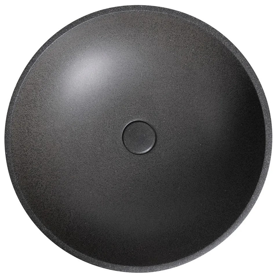 Tmavosivé betónové okrúhle umývadlo ø 44 cm Turf – Sapho