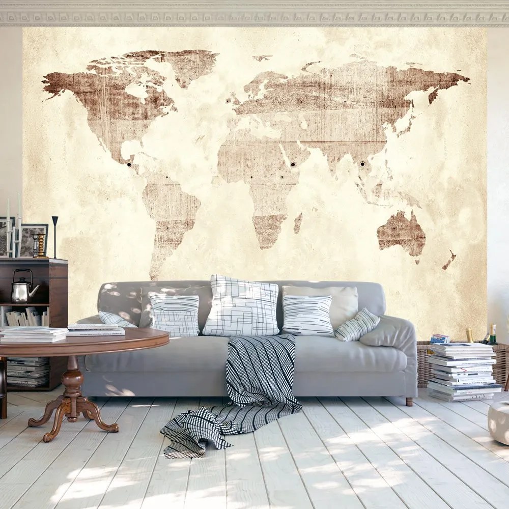 Samolepiaca tapeta mapa sveta - Precious map