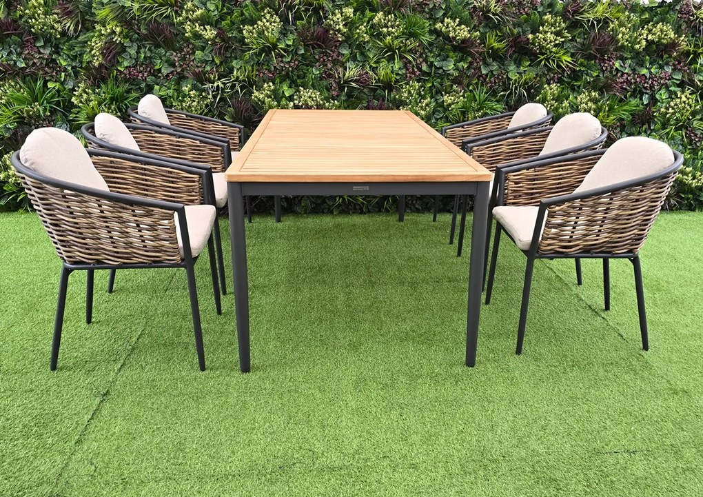 Záhradný nábytok MARBEL TOPAZ 201 so 6 stoličkami