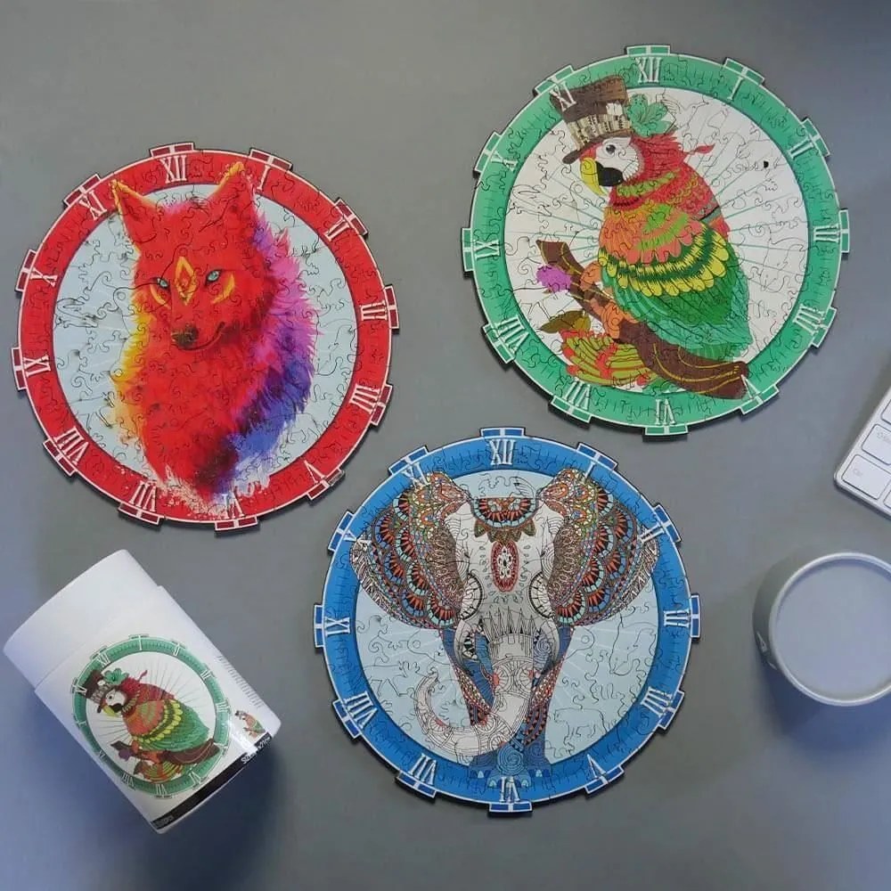 DAALO Dřevěné zvířecí puzzle - vlk - AKCE!