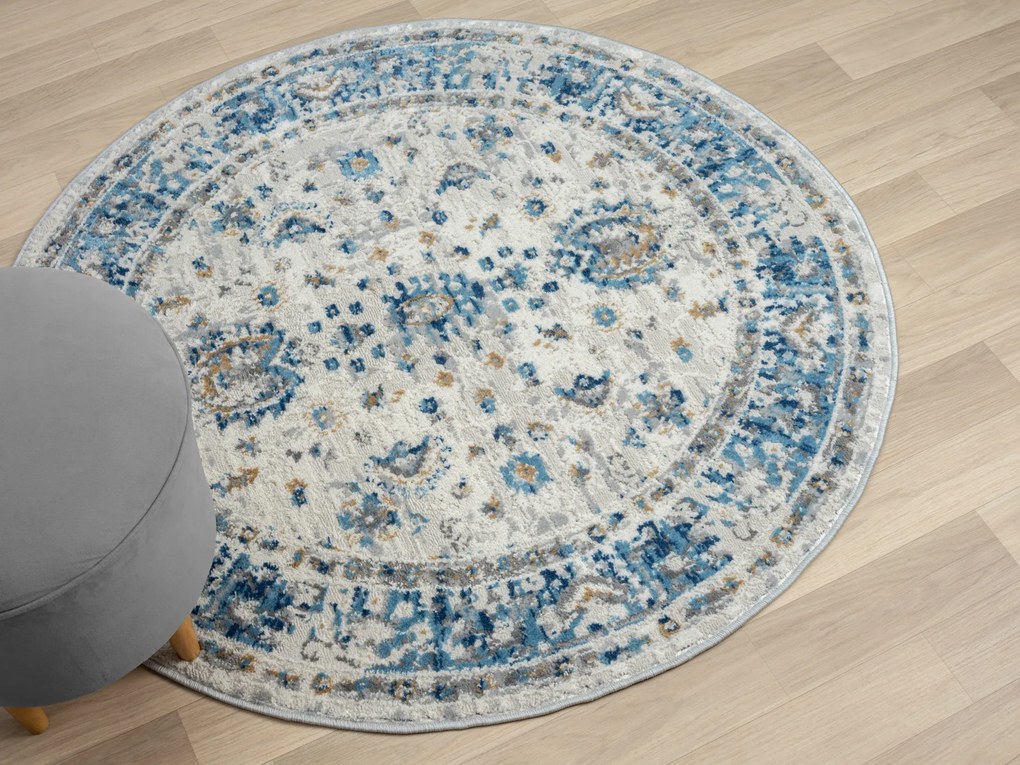 Kusový koberec My Heriz CA60098 Beige kruh, 120x120 (priemer) kruh, béžová, chodba / predsieň, My Flair