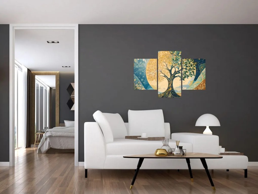 Obraz – Strom života v mesiaci (90x60 cm)