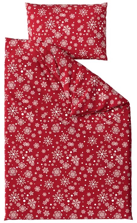 Obliečky z mikrovlákna SNOWFALL červené Rozmer obliečky: 70 x 90 cm | 140 x 220 cm