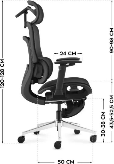 Masážne kancelárske kreslo Visioner 8.3 čierne