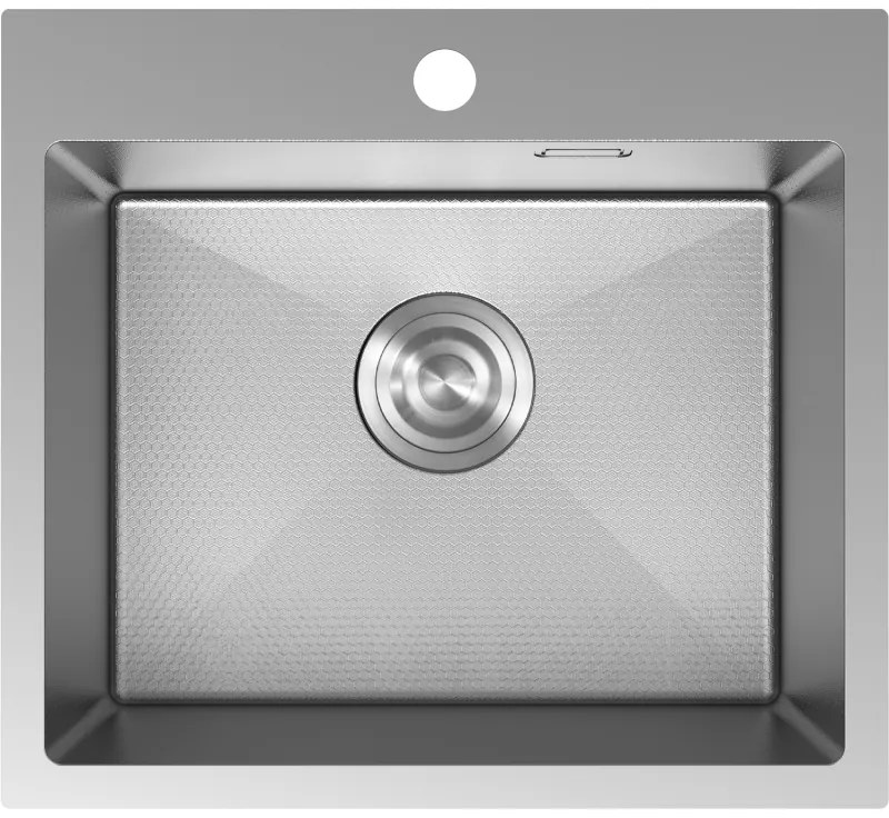 Mexen Solix, 1-komorový nerezový drez 500 x 450 mm, brúsena oceľ, vzor voština, 6402501000-01HC