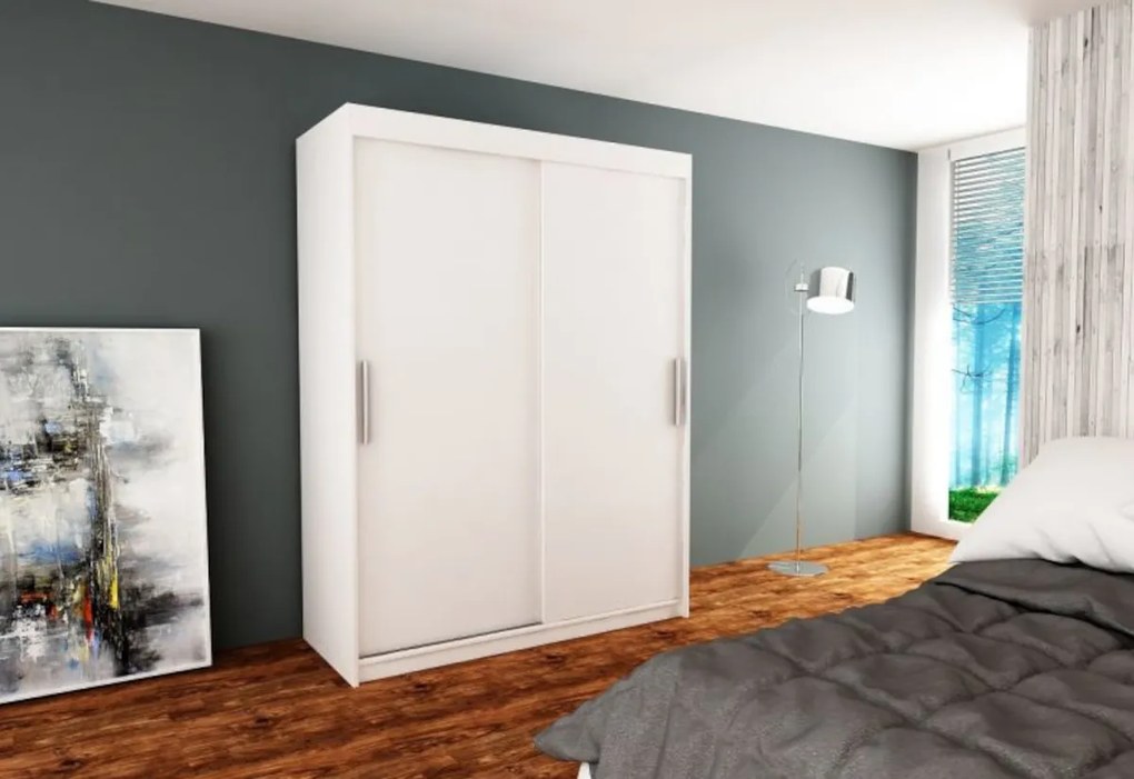 Posuvná skriňa MORI 150, 150x200x62, biela