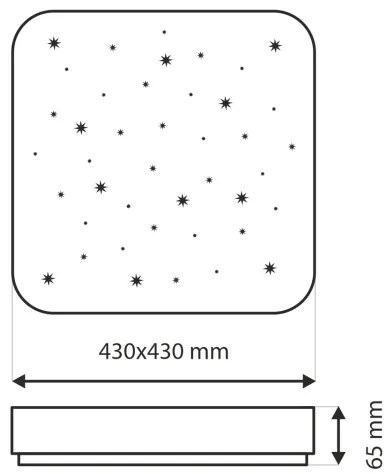 LED Stmievateľné stropné svietidlo NERIS LED/36W/230V 2700-6500K + diaľkové ovládanie