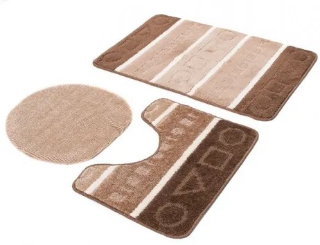 Sada kúpeľňových koberčekov MULTI C5015 hnedý CAMEL FIGURY