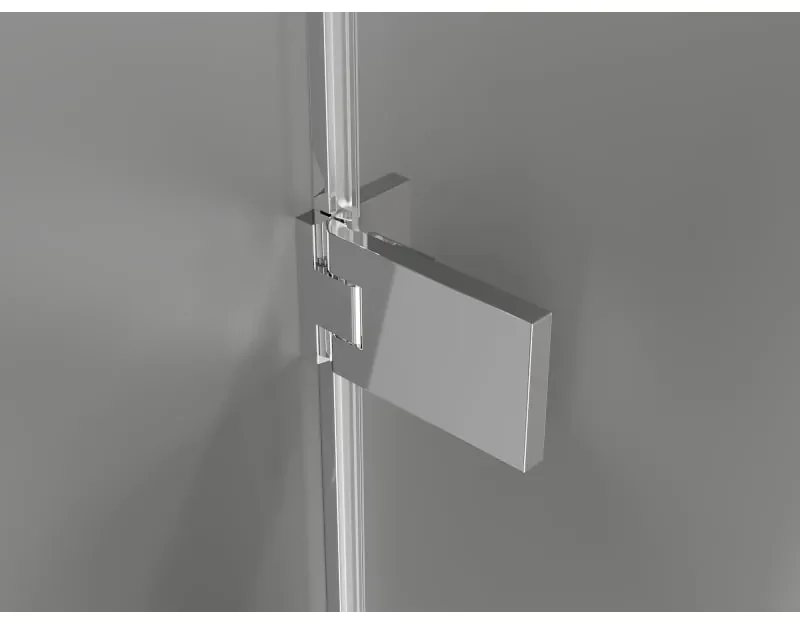 Mexen Lunar-F Duo, skladací sprchový kút 75 x 75 cm, 8mm číre sklo, chrómový profil, 836-075L-075P-01-00
