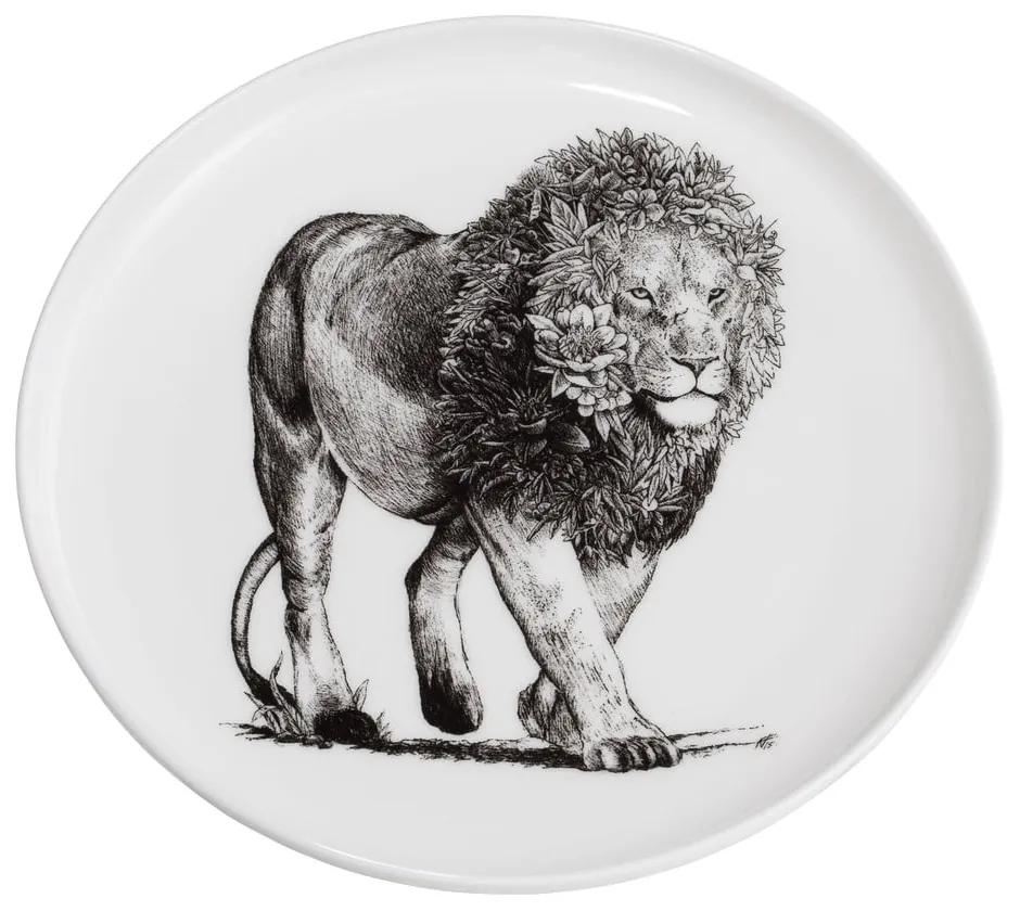 Biely porcelánový tanier Maxwell &amp; Williams Marini Ferlazzo Lion, ø 20 cm