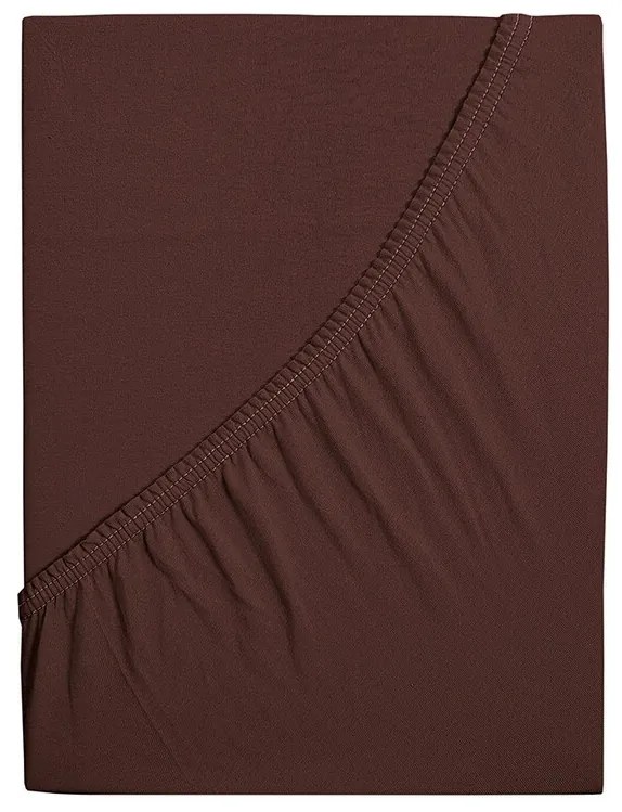 4Home jersey prestieradlo Ideál tmavohnedá, 160 x 200 cm