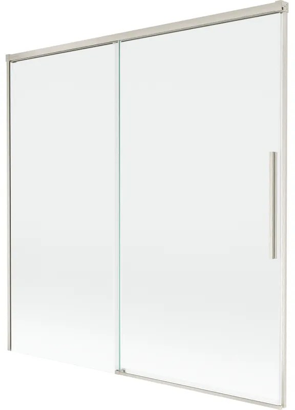 Mexen Rox, 2-krídlová posuvná vaňová zástena 160 x 150 cm, 8mm číre sklo, oceľový profil, 8C9-160-001-97-00