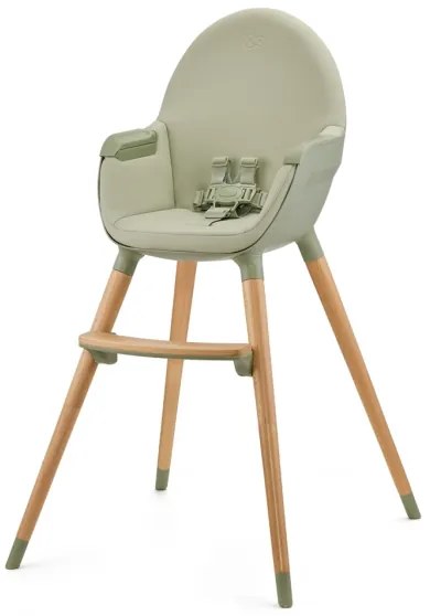 KINDERKRAFT - Detská jedálenská stolička 2v1 FINI2 buk/zelená