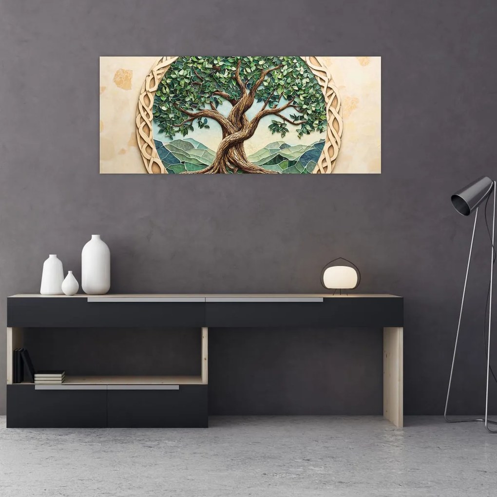 Obraz – Prepletený strom života (120x50 cm)