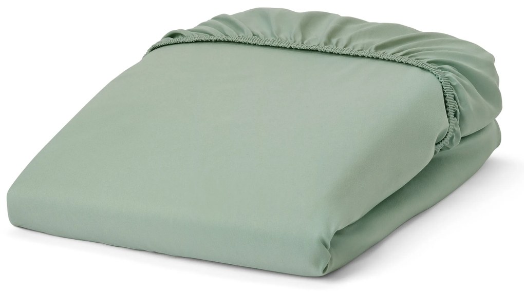 Napínacia posteľná plachta z mikrovlákna, zelená, štandardná veľkosť