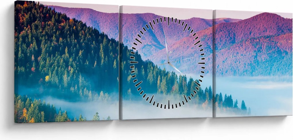Obraz - Panorama 2 (s hodinami) (90x30 cm)
