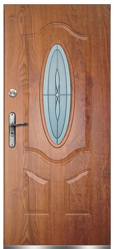 Dvere vchodové Florencja 90L zlatý dub