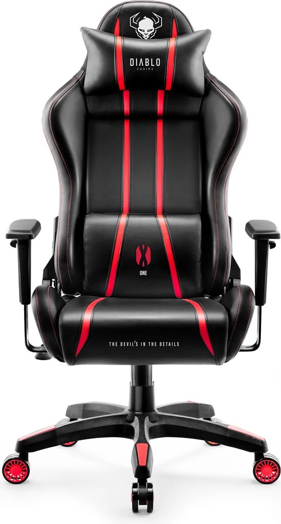 Herné kreslo z eko-kože Small Size, čierny-červený: Diablo X-One 2.0
