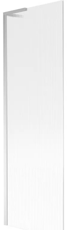 Mexen Next L, 1-krídlová vaňová zástena 60 x 150 cm, 6mm sklo s rebrovým vzorom, chrómový profil, 895-060-000-03-09-01