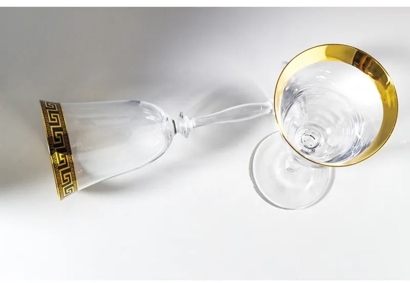 BOHEMIA ANGELA VERSO GOLD POHÁR NA VÍNO 250 ML SADA 6 KS