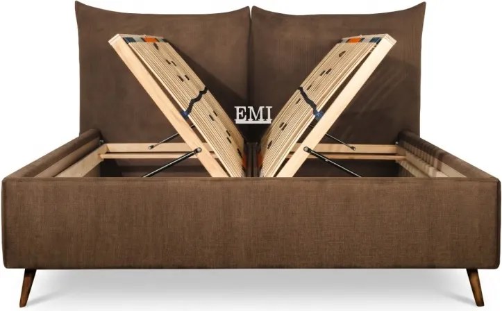 Posteľ čalúnená ALORA + lamelový rošt + matrac EMI