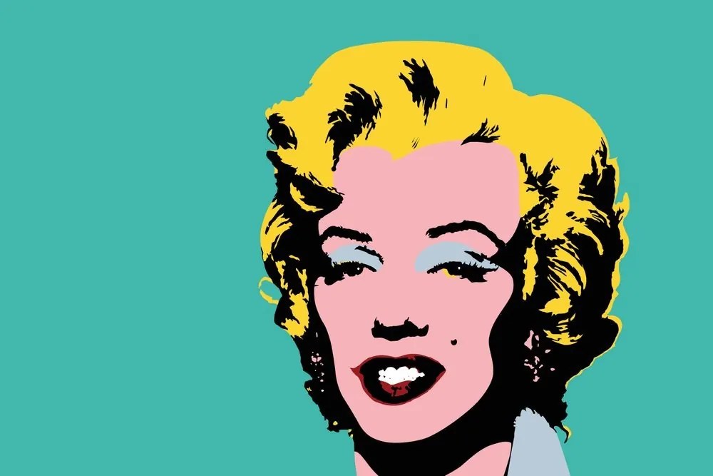 Tapeta ikonická Marilyn Monroe v pop art dizajne - 375x250