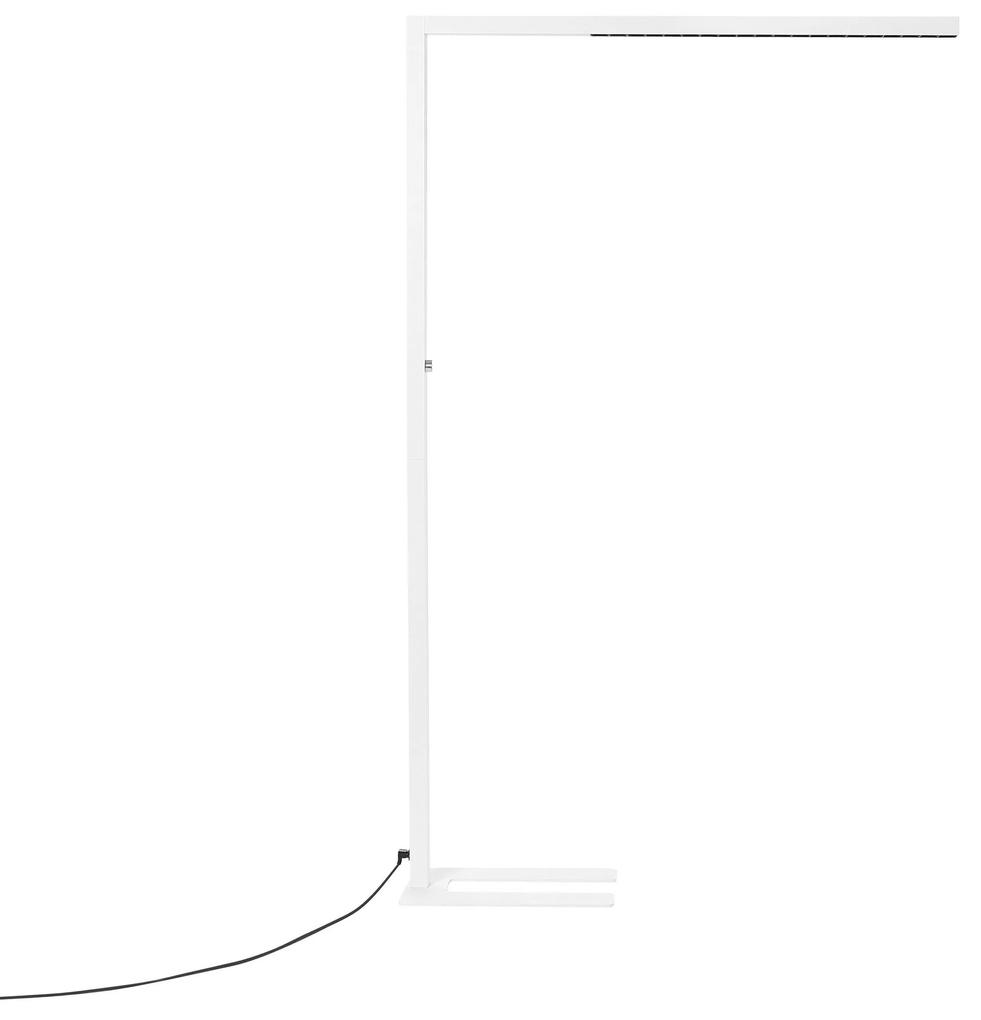 Kovová stojaca LED lampa biela MENSA Beliani