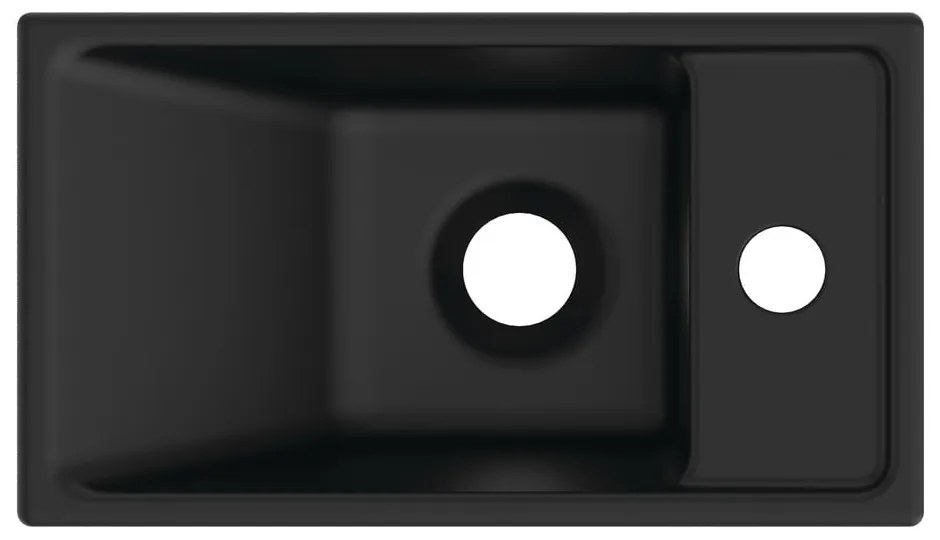 Matne čierne keramické umývadlo 37x21 cm i.Life S – Ideal Standard