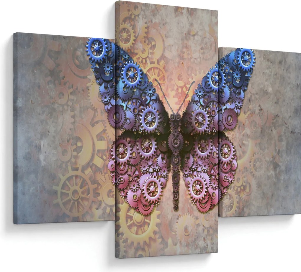 Obraz - Steampunk motýľ (90x60 cm)