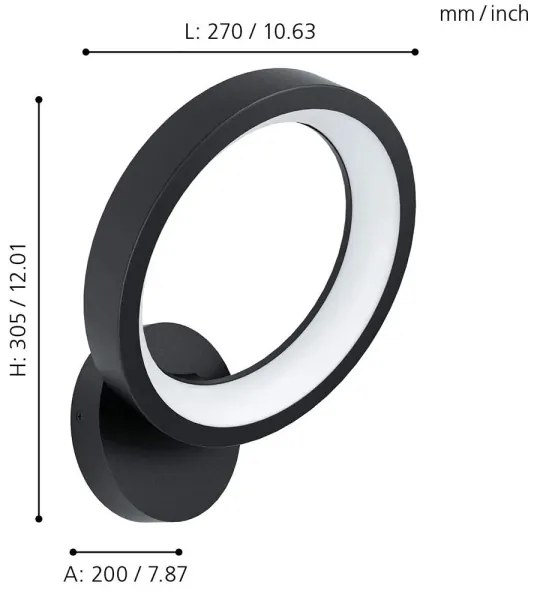 Eglo 99028 - LED RGB Stmievateľné nástenné svietidlo MARGHERA-C LED/16W/230V