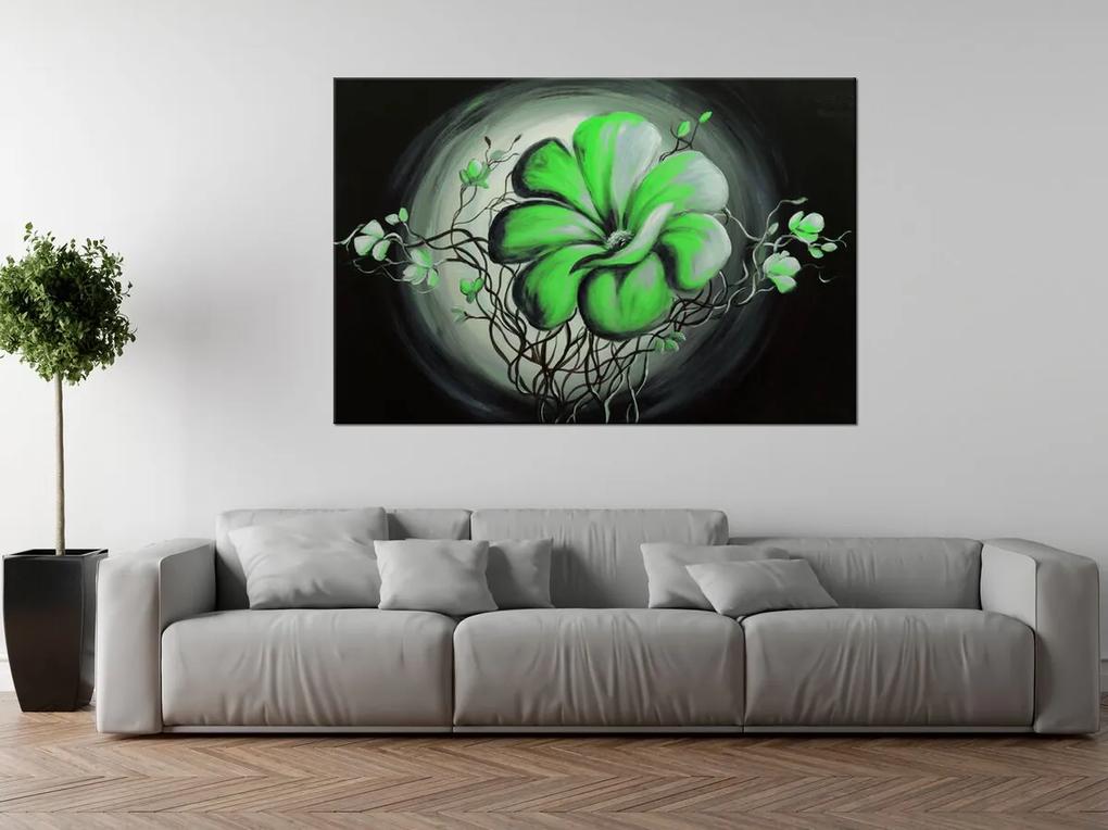 Gario Ručne maľovaný obraz Zelená živá krása Rozmery: 100 x 70 cm