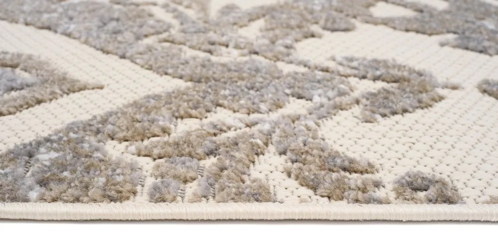 Terasový béžový koberec s ornamentom Šírka: 80 cm | Dĺžka: 150 cm