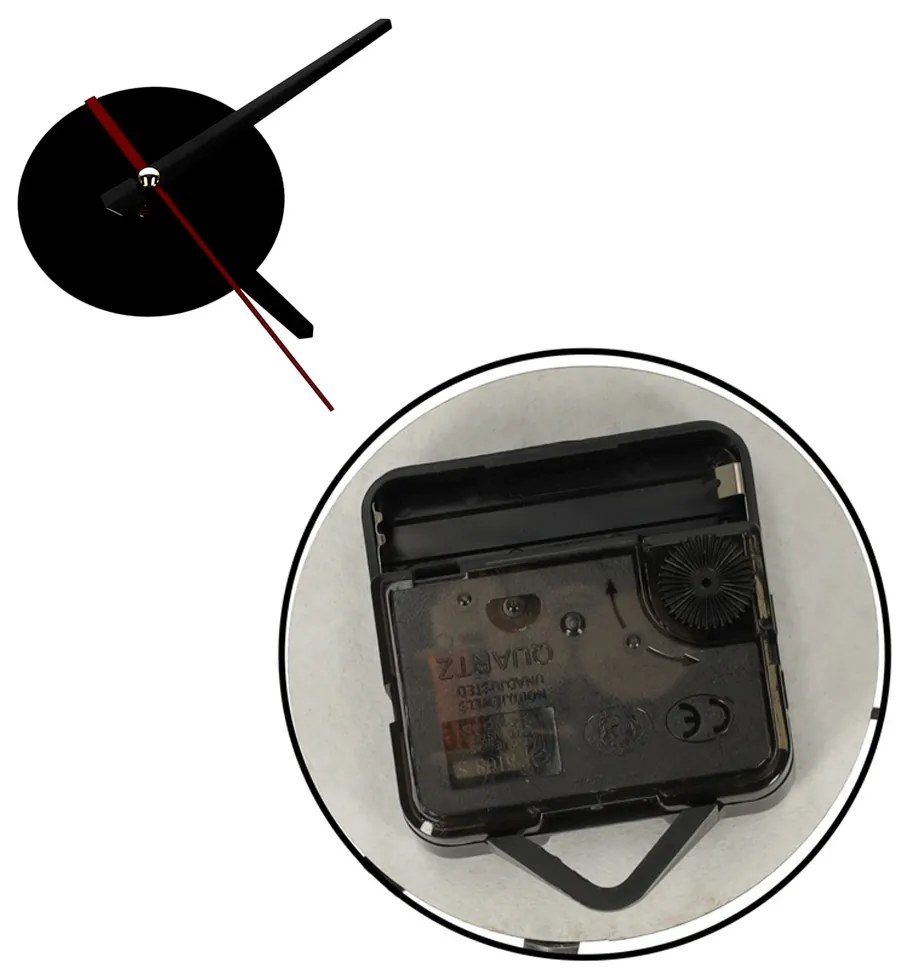 KIK Nástěnné hodiny černé 12 hodin