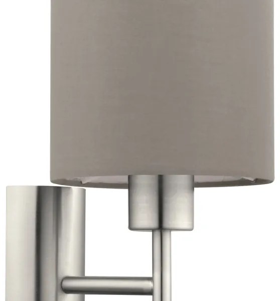 Eglo 94925 - Nástenné svietidlo PASTERI 1xE27/60W/230V taupe