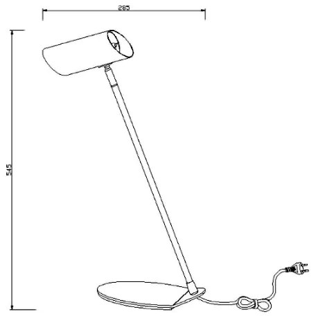 Lucide 19600/01/30 - Stolná lampa HESTER 1xGU10/7W/230V čierna