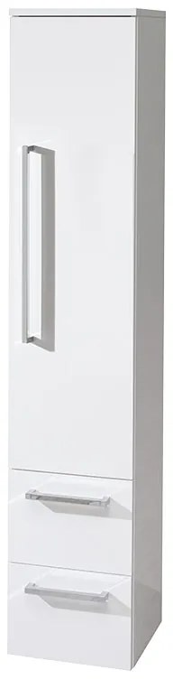 Mereo Mereo, Bino, kúpeľňová skrinka vysoká 163 cm, pravé otváranie, biela, biela/dub, MER-CN668