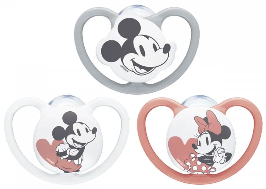 Cumlík Space NUK 6-18m Disney Mickey Mouse biela