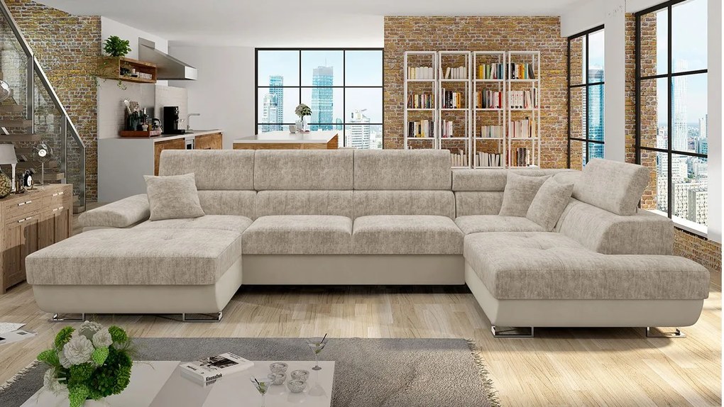 Rohová sedacia súprava Alvin Bis Premium, Dostupné poťahy: Terra 05 + Terra 05 + Terra 15 ECO, Strana: Ľavá