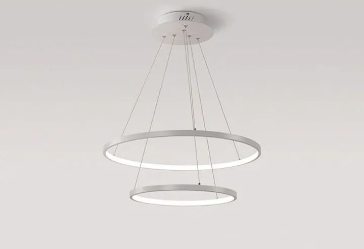 Toolight - LED závesné svietidlo Vegas 40+60cm + diaľkové ovládanie, biela, OSW-07858