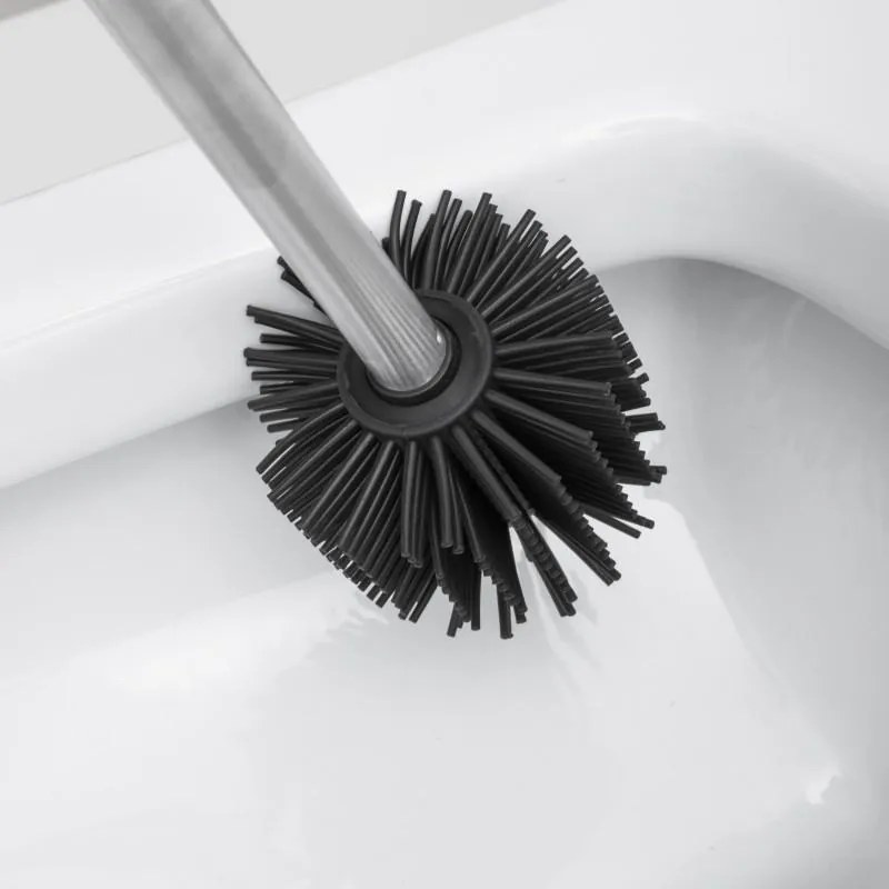 Erga Silka, silikónová WC kefa, čierna-chrómová, ERG-YKA-V.WCZC-SILKA