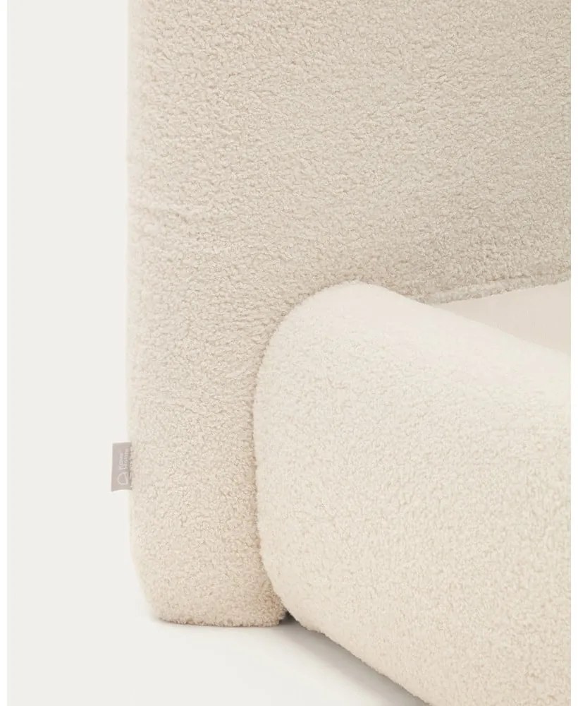 Béžová čalúnená dvojlôžková posteľ 180x200 cm Martina – Kave Home