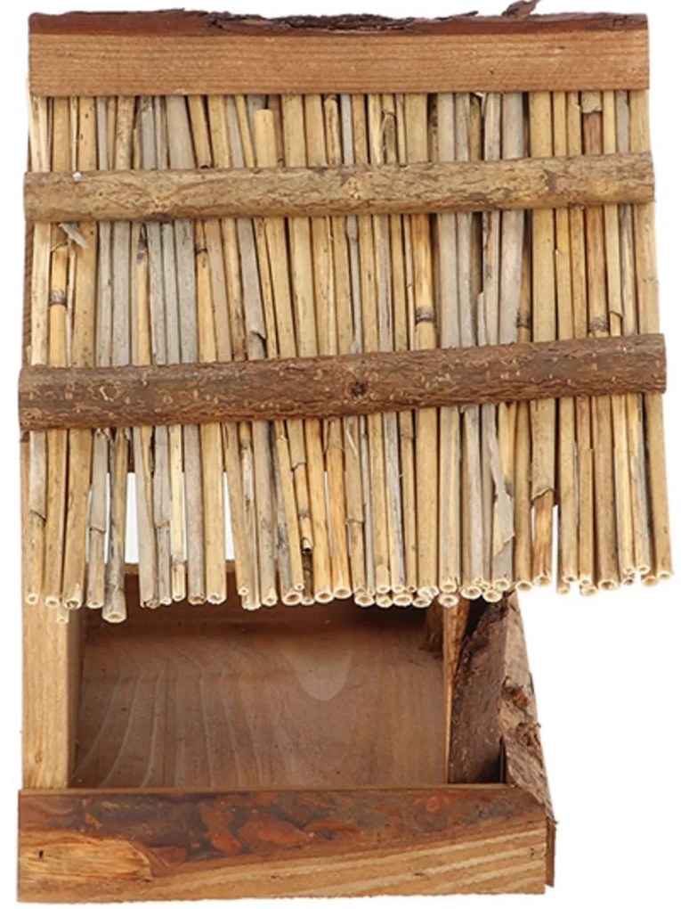Kŕmidlo pre vtáky Wood, 22,5x27,5x17,5 cm, drevo, hnedá