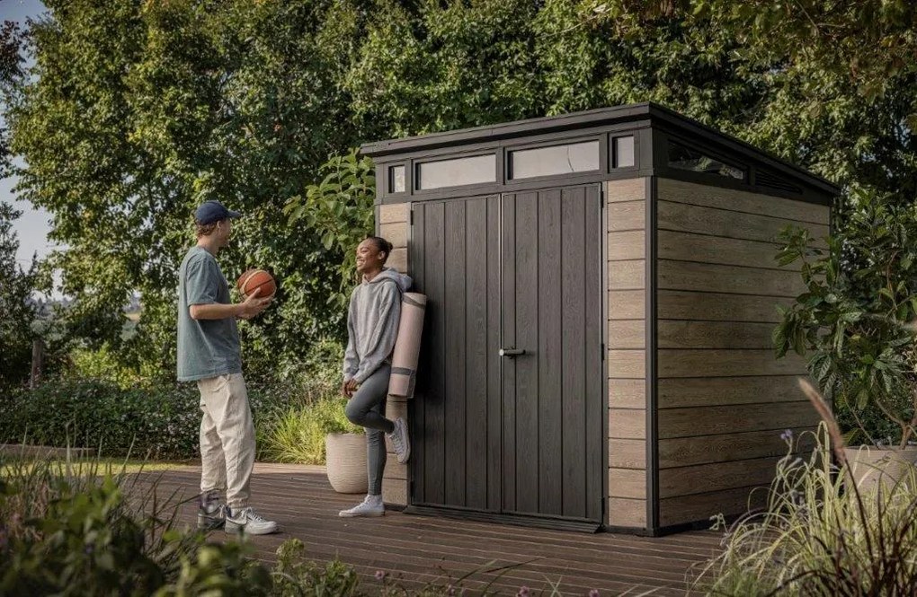 Záhradný domček Keter PENT Signature 7x7 Ashwood, s podlahou