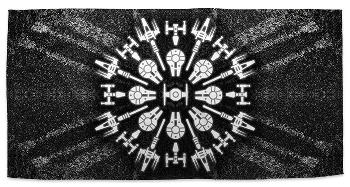 Sablio Uterák Star Wars Vesmírne lode na šedom abstrakte - 70x140 cm