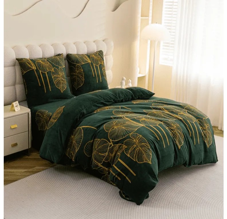 Obliečky mikroplyš VENECIA zelené Rozmer obliečok: 70 x 90 cm | 140 x 200 cm