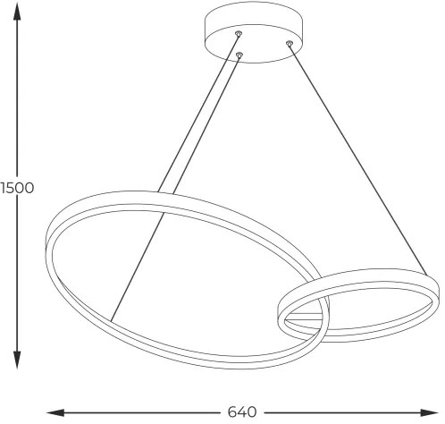 Zuma Line 20002P-GD - LED Luster na lanku RANDO LED/36W/230V 3000/4000/6000K